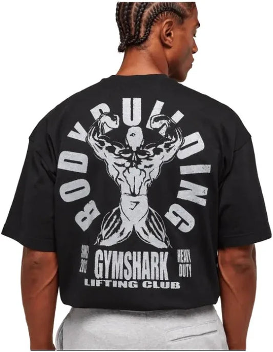 GS “Built Different” Oversized Workout Tee – Black