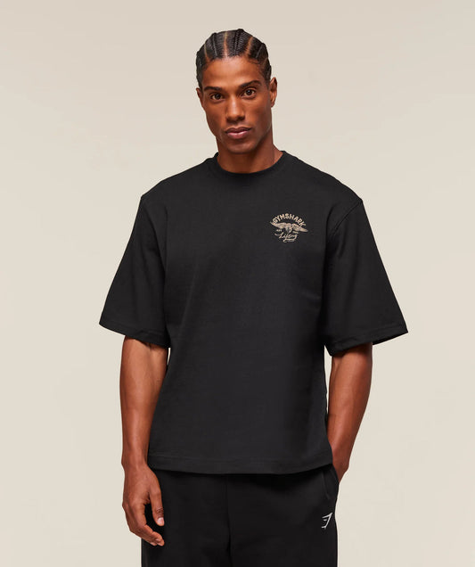 GS Lifting Club Oversized Tee – Black Edition