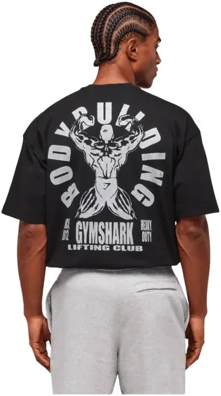 GS “Built Different” Oversized Workout Tee – Black